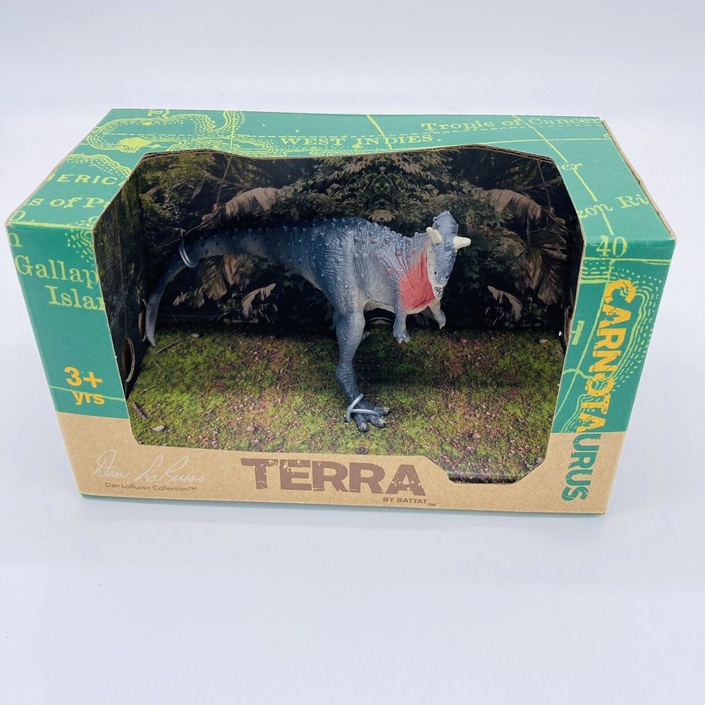 Dinosaur Toy Figure Carnotaurus Sastreii Plastic Terra by Battat New